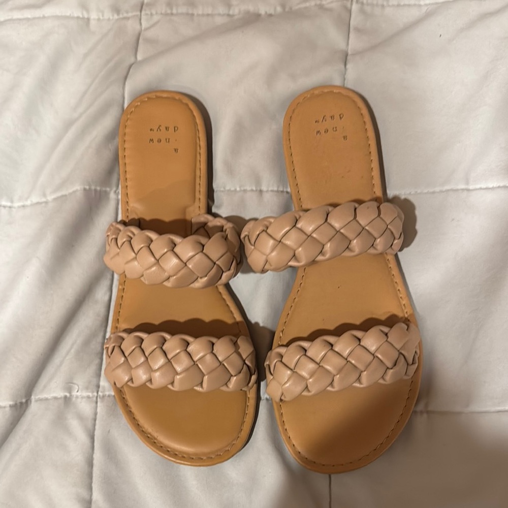 a new day Tan Braided Sandals